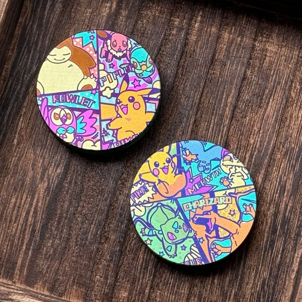 FreeEDC POKEMON Colorized Haptic Coin - MetaEDC