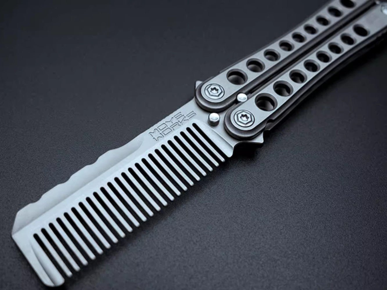 Ruisha MOYEWORKS Titanium Balisong Comb - MetaEDC