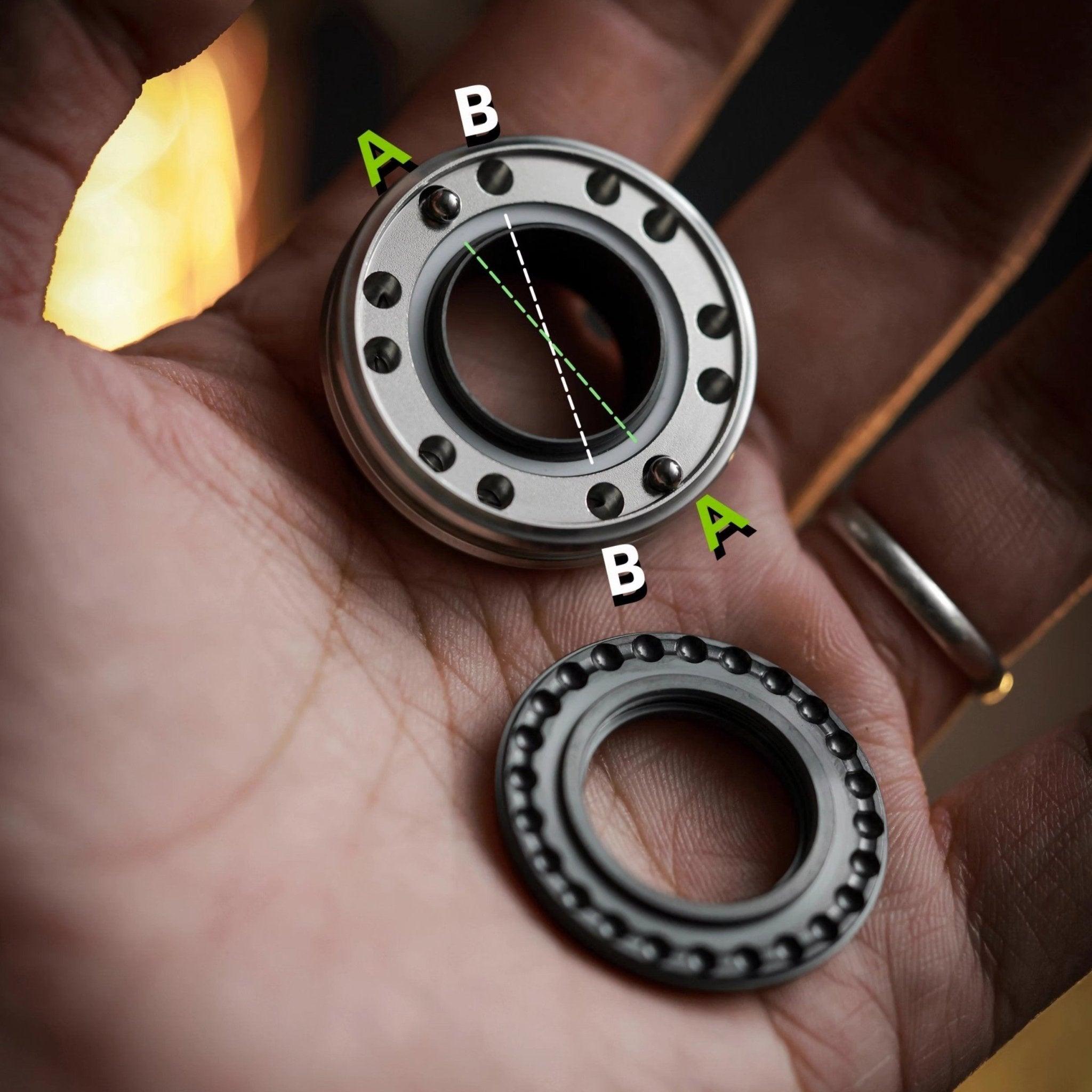 ACEdc Shadow Raider Mechanical Fidget Ring - MetaEDC