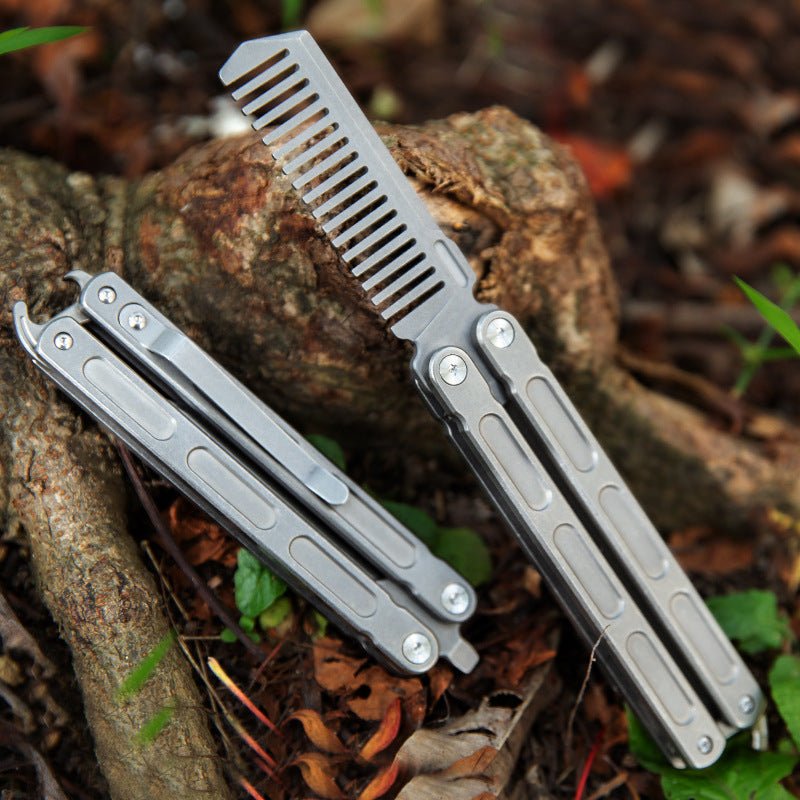 EDC Titanium Balisong Comb - MetaEDC