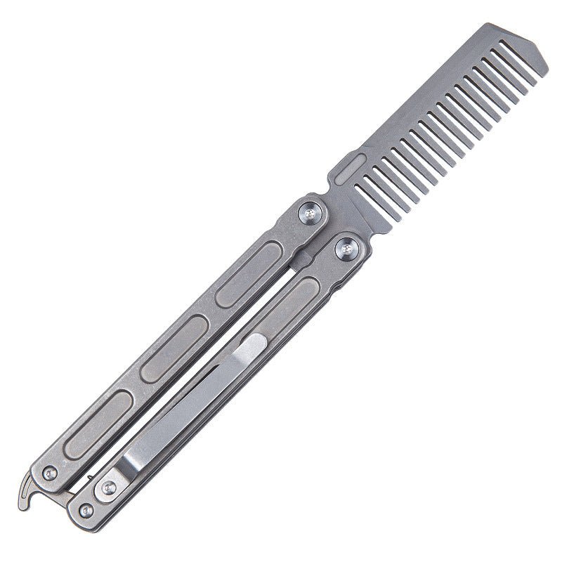 EDC Titanium Balisong Comb - MetaEDC