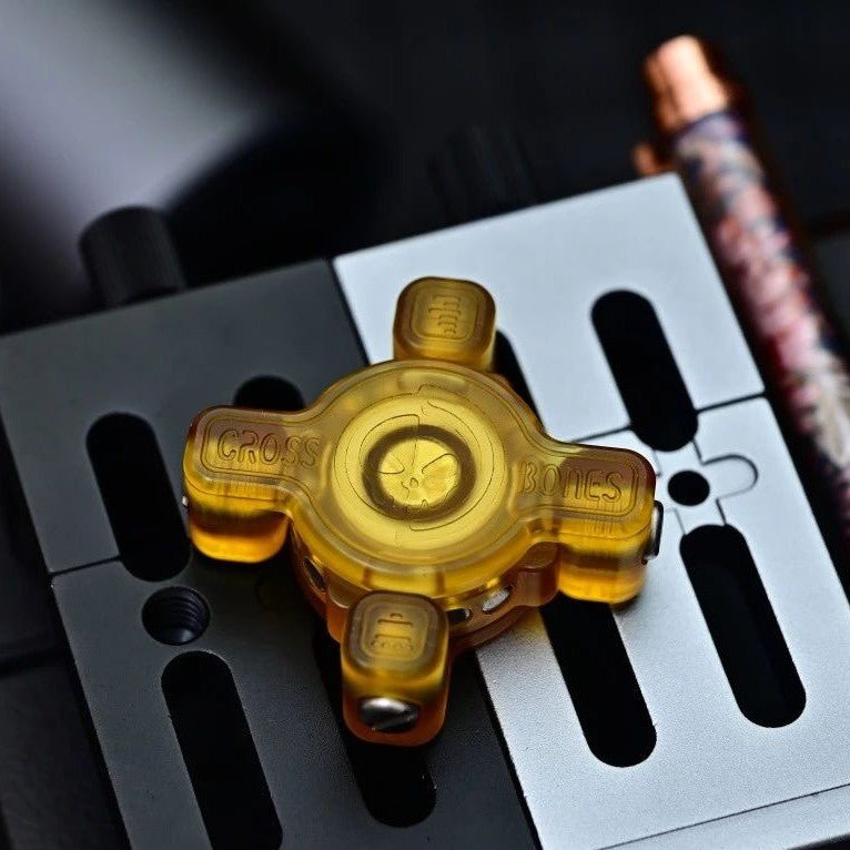 Osseous Point EDC Cross Bones Fidget Slider - MetaEDC