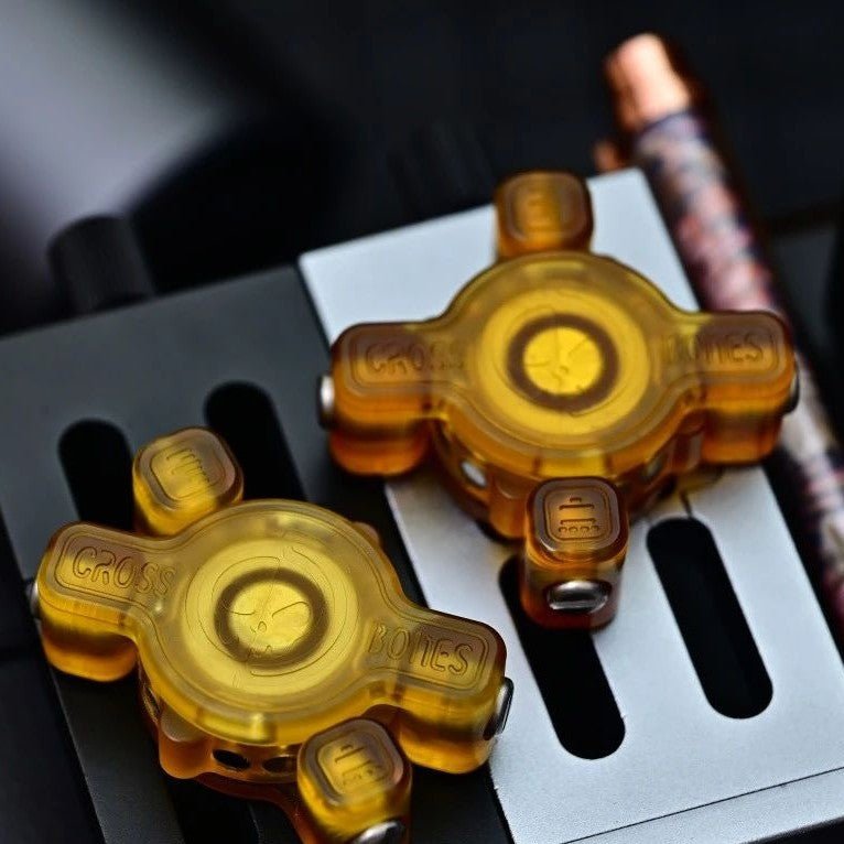 Osseous Point EDC Cross Bones Fidget Slider - MetaEDC